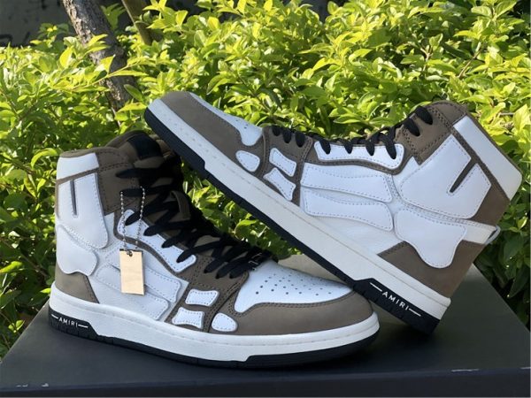 Amiri Skel High-Top Sneakers Khaki panel side