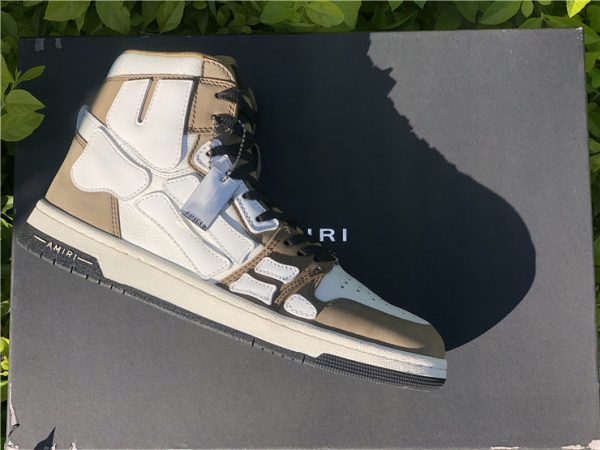Amiri Skel High-Top Sneakers Khaki with box
