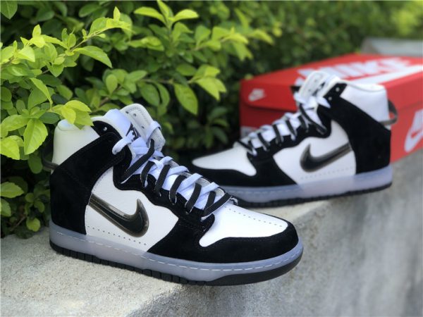 Nike Dunk High In Black White Slam Jam shoes