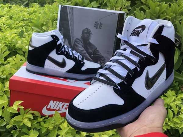 Slam Jam x Nike Dunk High In Black White sneaker