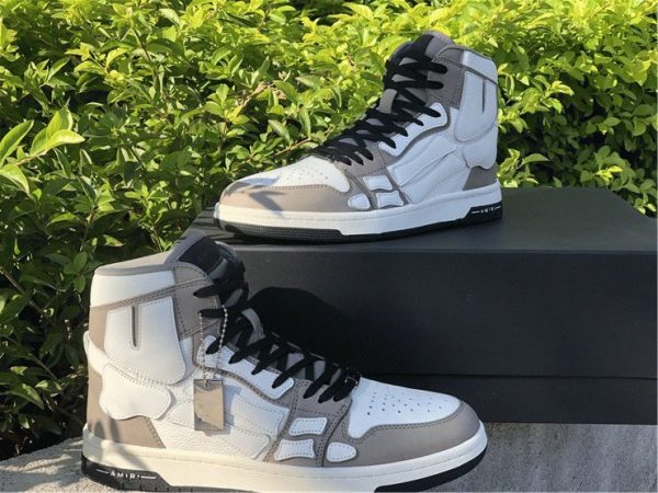 shop Amiri Skel High-Top Sneakers Grey