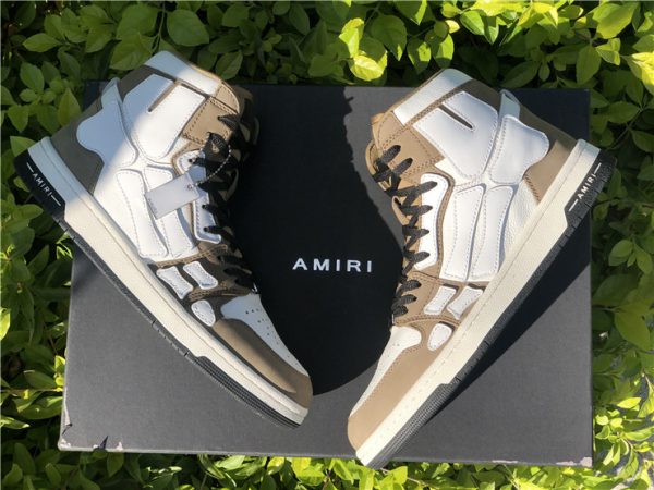 shop Amiri Skel High-Top Sneakers Khaki