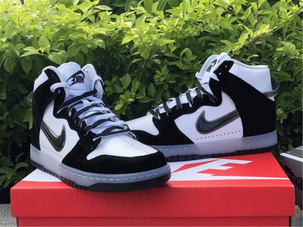 shop Nike Dunk High In Black White Slam Jam