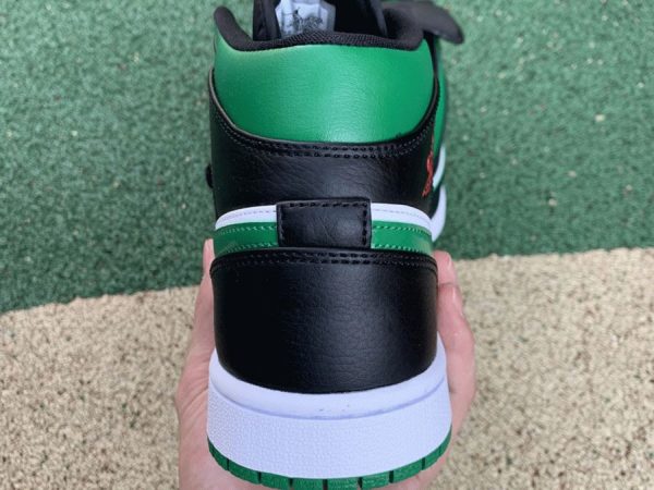 Air Jordan 1 Mid Green Toe Heel