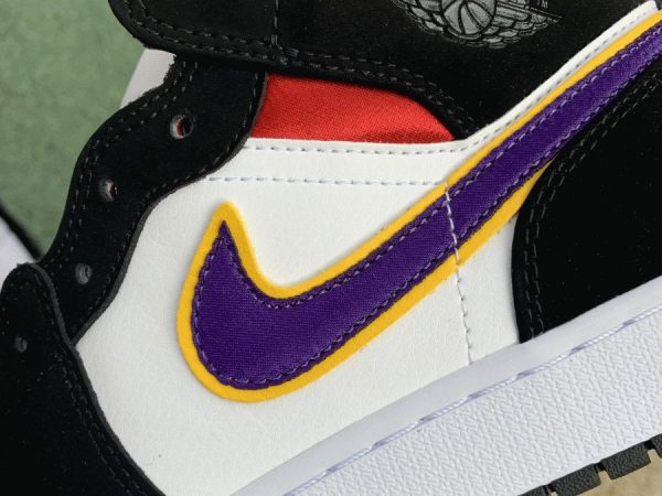 Air Jordan 1 Mid Laker Top 3 Rivals swoosh