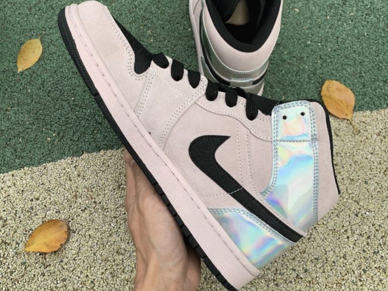 jordan 1 mid dirty powder iridescent