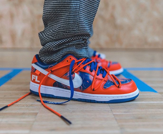 Bold Orange Off-White Futura Laboratories Nike Dunk Low