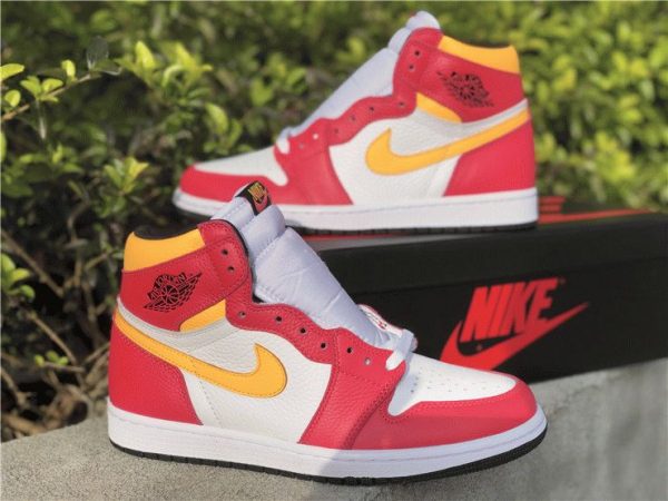 Air Jordan 1 High OG Light Fusion Red yellow