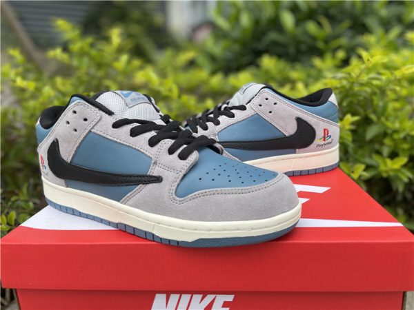 Dunk Travis Scott x Playstation Grey Blue mudguard