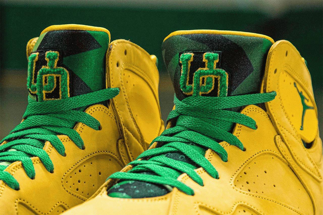 New Air Jordan 7 Oregon Ducks Green