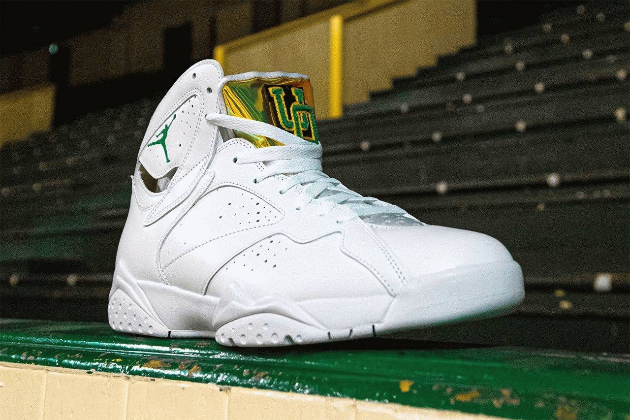 New Air Jordan 7 Oregon Ducks White