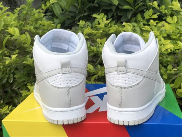 Nike Dunk High Retro White Vast Grey heel