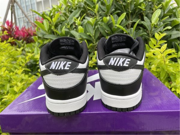Nike Dunk Low Black White heel