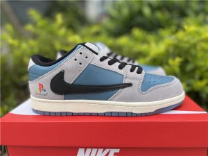 Nike Dunk Low Travis Scott x Playstation Wolf Grey Blue