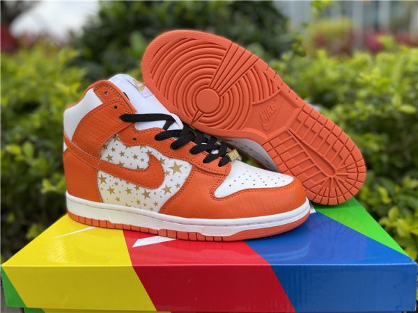 Nike SB Dunk High Supreme Orange Star on sale