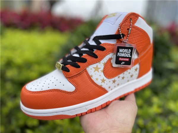 Nike SB Dunk High Supreme Orange Star sale