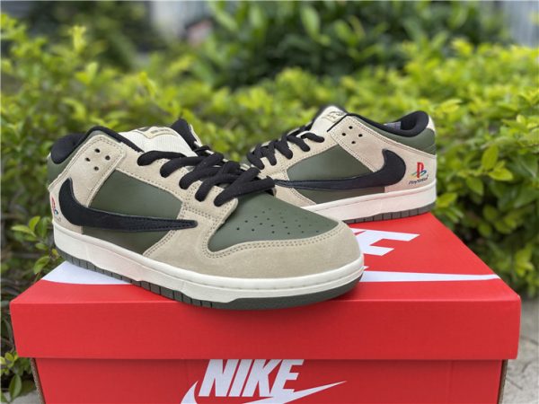 Olive Travis Scotts PlayStation Nike Dunk Low for sale