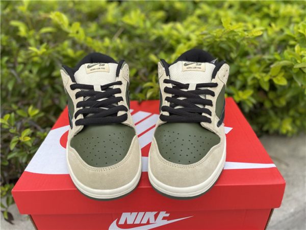 Olive Travis Scotts PlayStation Nike Dunk Low sneaker front