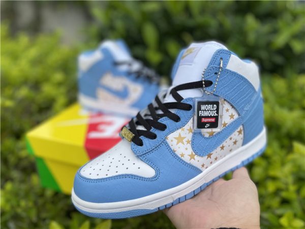 Supreme x Dunk High Pro SB Blue on hand