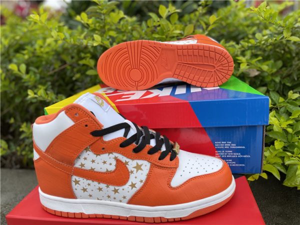 shop Nike SB Dunk High Supreme Orange Star