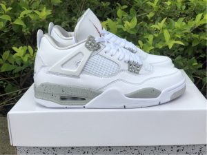 2021 Air Jordan 4 White Oreo Tech Grey