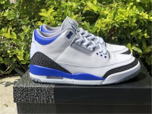 2021 Air Jordans 3 Racer Blue