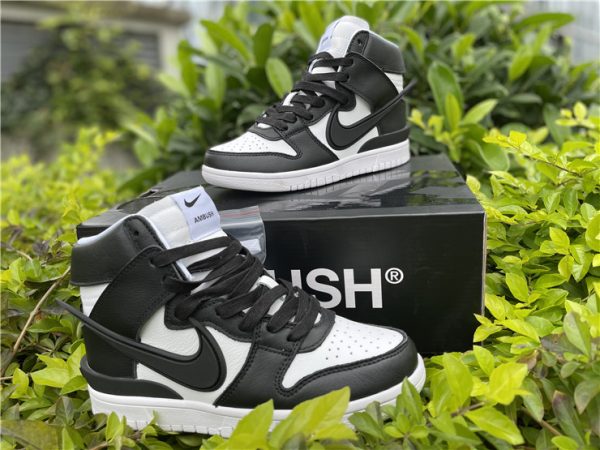 AMBUSH Dunk High Black White overall