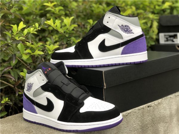 Air Jordan 1 Mid SE Court Purple Suede black