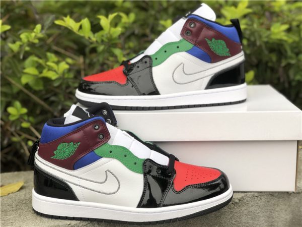 Air Jordan 1 Mid SE Multi-Color white sidewall