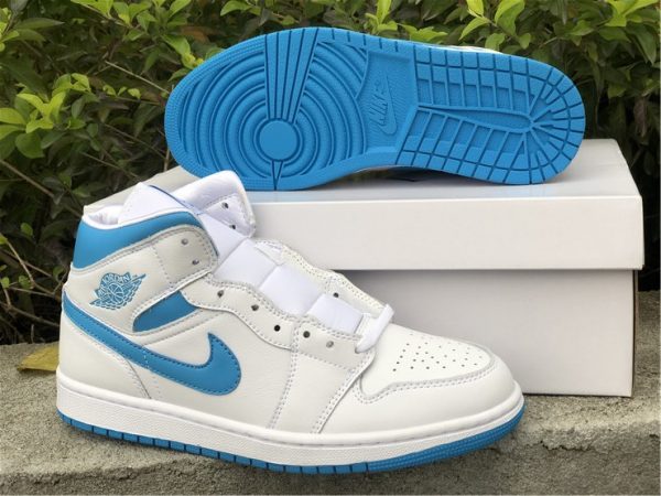 Air Jordan 1 Mid UNC White Blue DC6472-114