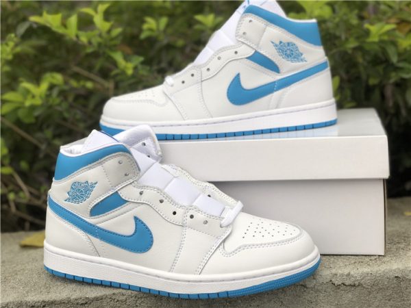 Air Jordan 1 Mid UNC White Blue sneaker