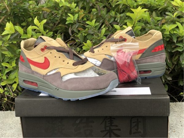 Clot x Nike Air Max 1 KOD CHA Kiss of Death brown red