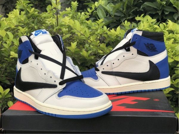 Travis Scott x Fragment x Air Jordan 1 Royal sneaker