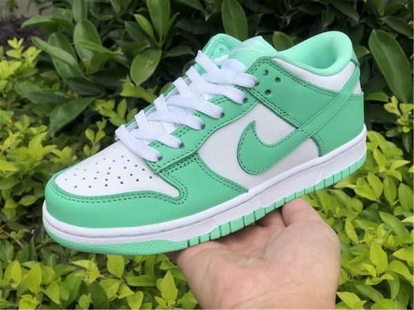 Wmns Nike Dunk Low Green Glow on hand