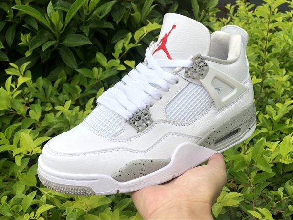 on hand look at 2021 Air Jordan 4 White Oreo Tech Grey