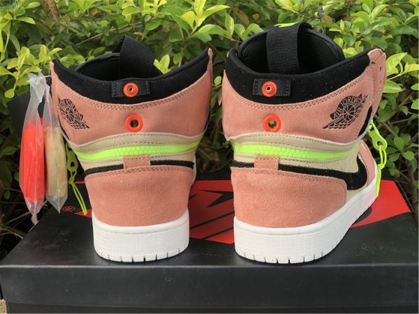 Air Jordan 1 High Switch Pink Volt heel