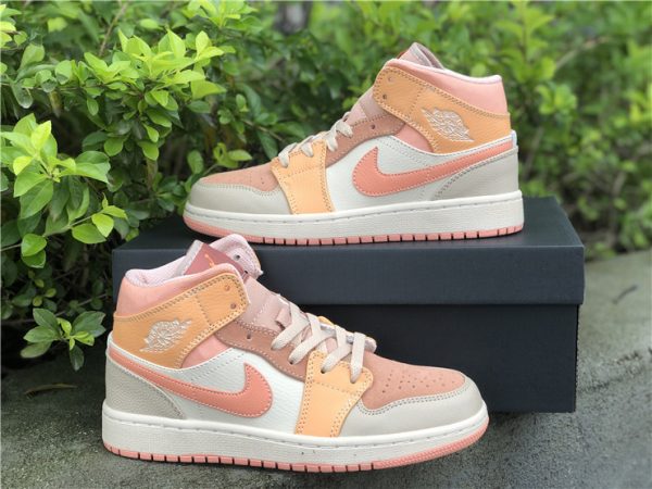 Air Jordan 1 Mid Apricot Orange Apricot Agate