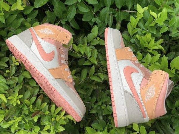 Air Jordan 1 Mid Apricot Orange Apricot Agate for sale