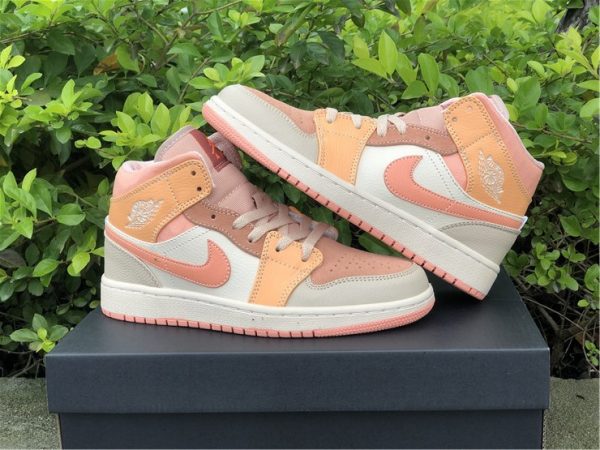 Air Jordan 1 Mid Apricot Orange shoes