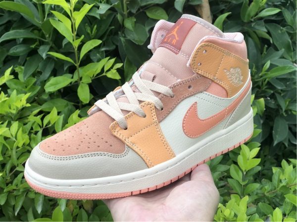 Air Jordan 1 Mid Apricot Orange sneaker