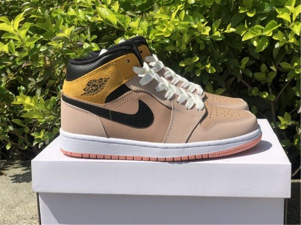 Air Jordan 1 Mid SE Particle Beige Metallic Red Bronze