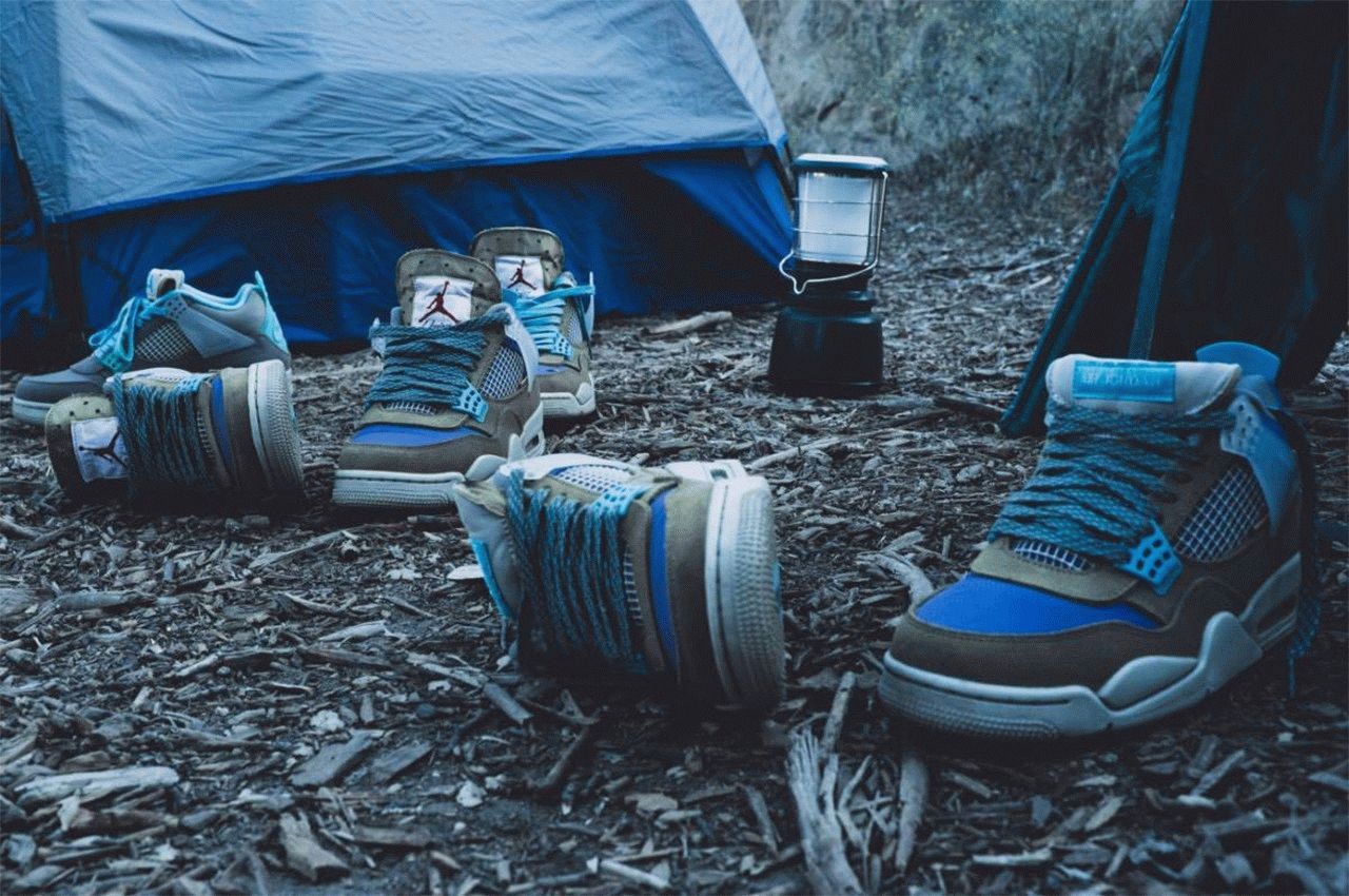 Air Jordan 4 X Union LA Tent and Trail colorway