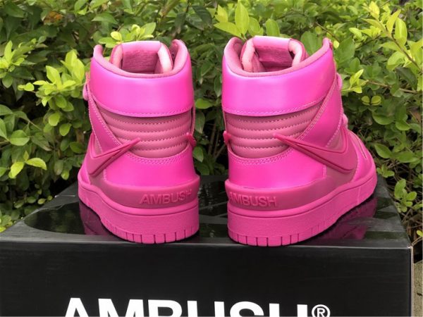 Ambush Nike Dunk High Cosmic Fuchsia heel