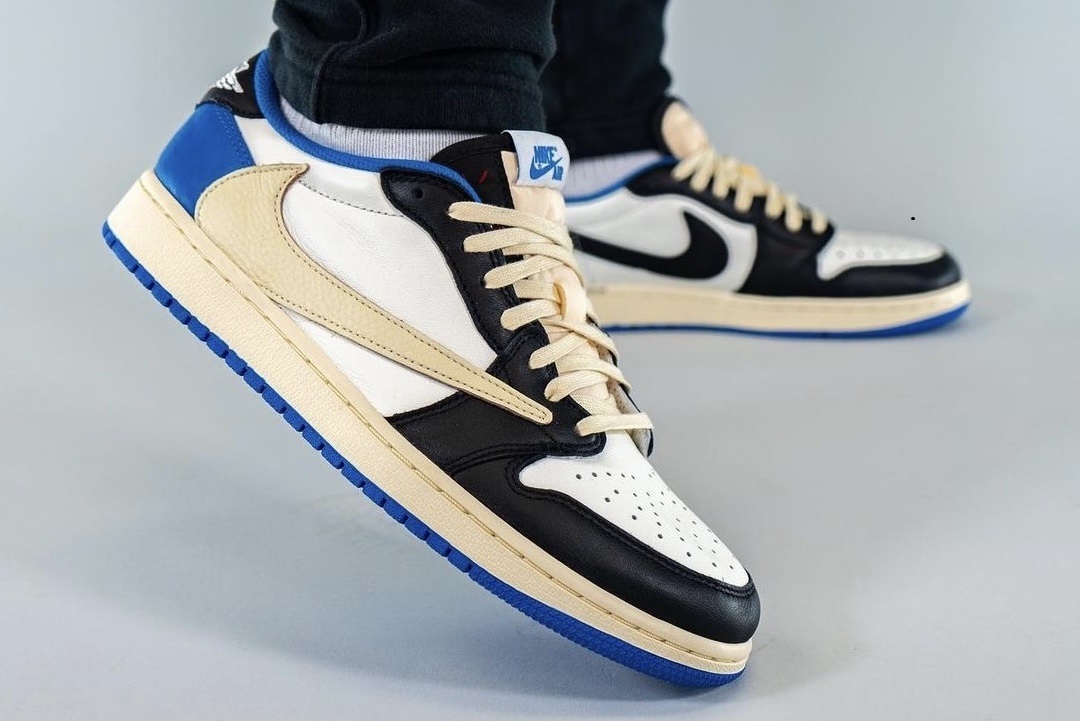 On-Feet Travis Scott x Fragment x Air Jordan 1 Low