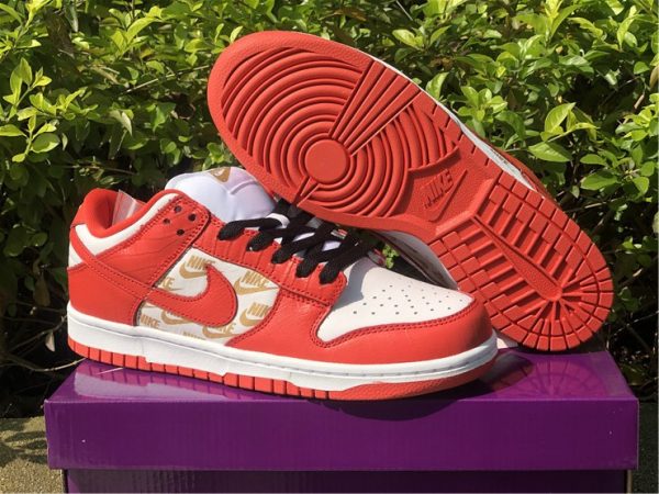 Supreme x Nike SB Dunk Low Red orange