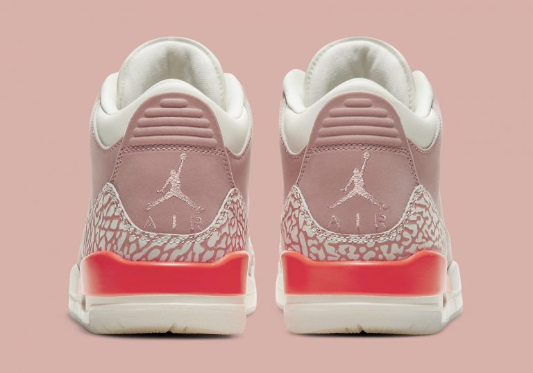 women's air jordan 3 retro sail crimson rust pink white