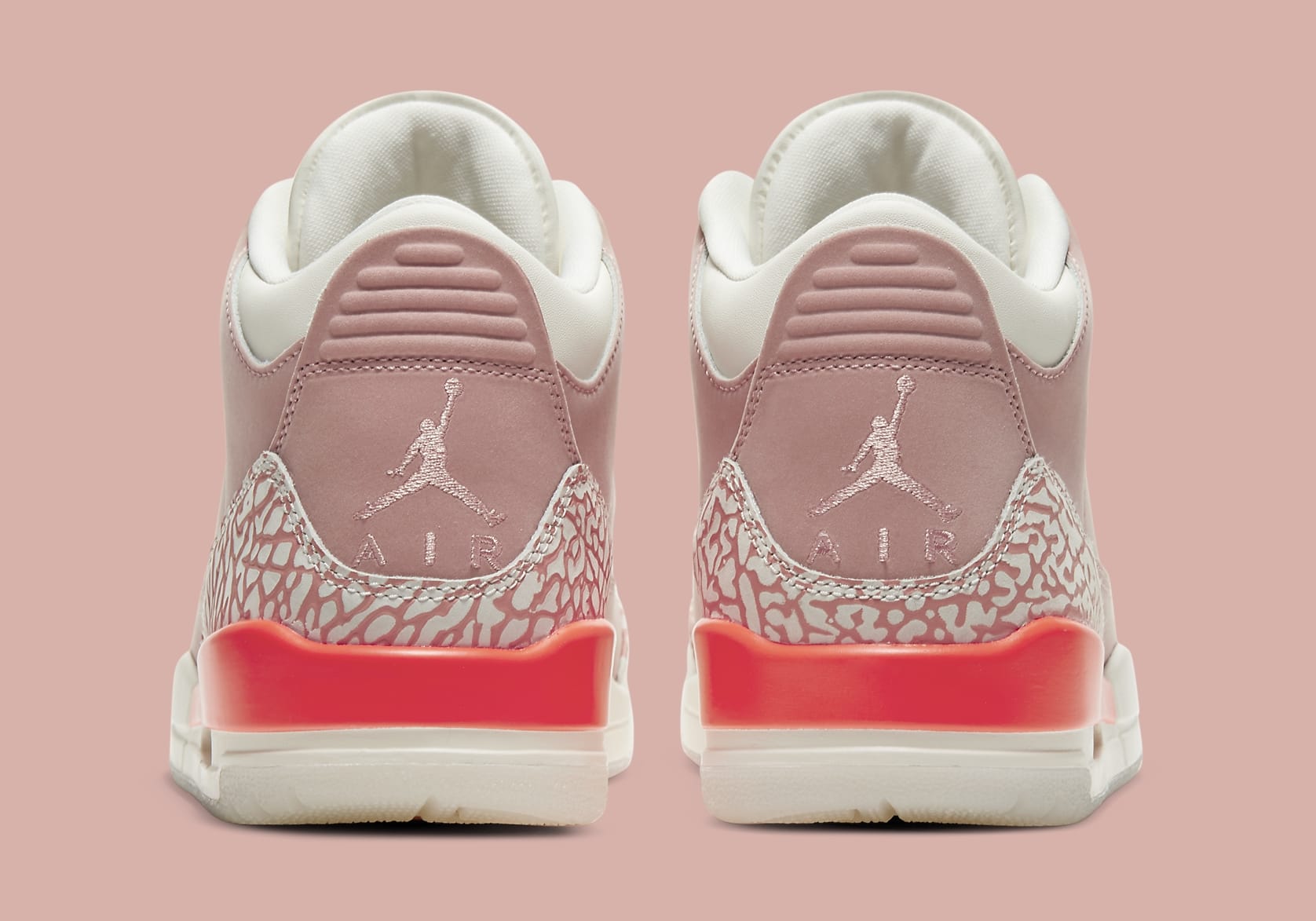 back look on Rust Pink Air Jordan 3