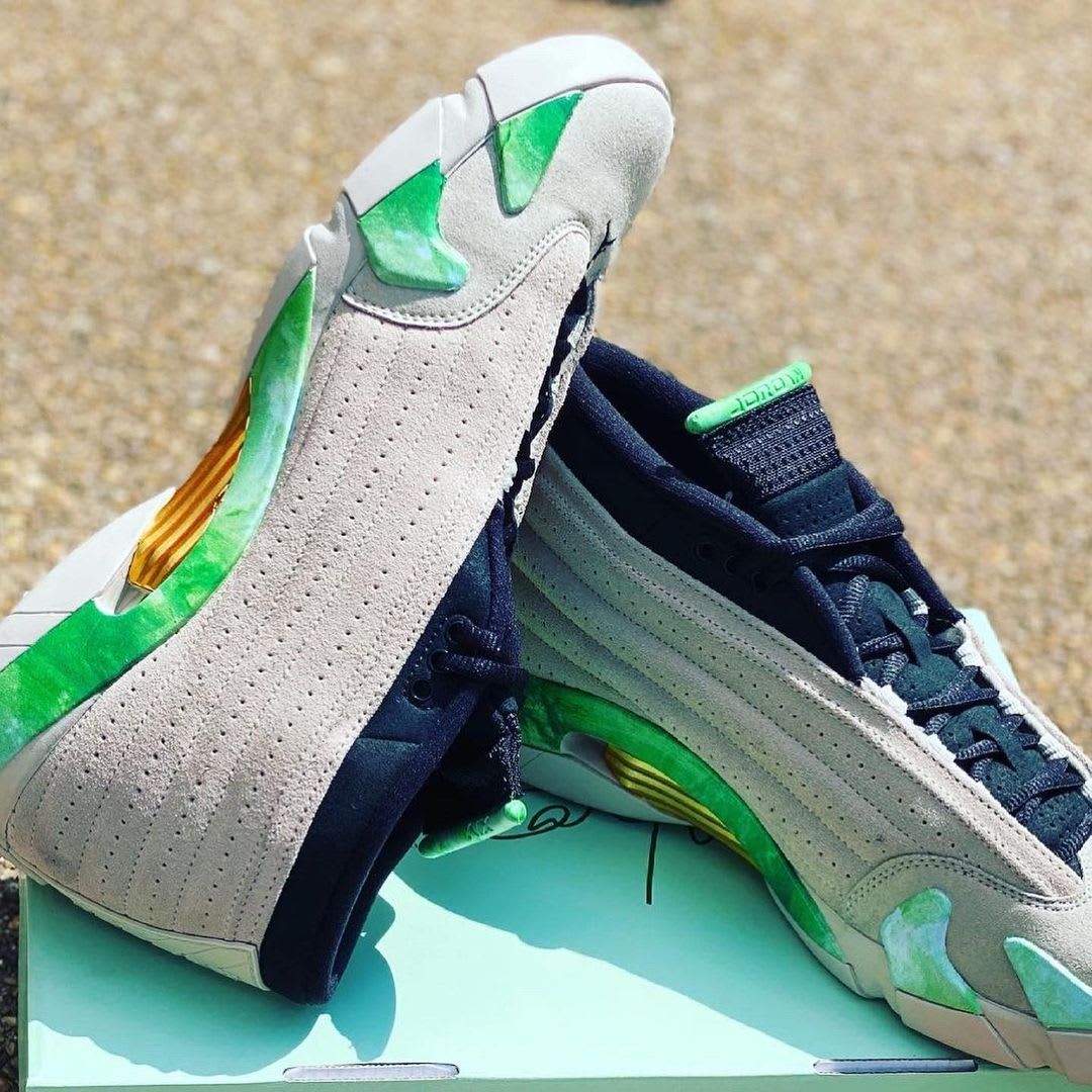 medial look at Aleali May Air Jordan 14 Low