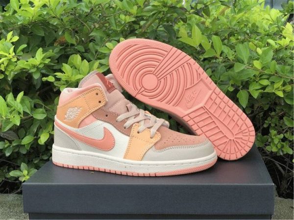 new Air Jordan 1 Mid Apricot Orange Apricot Agate