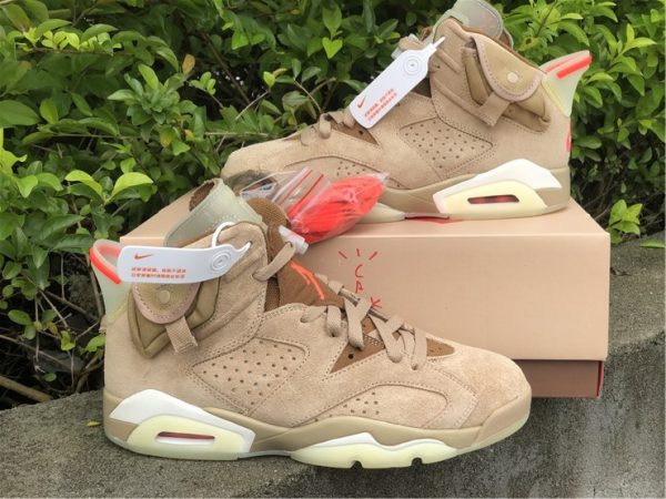 shop Travis Scott x Air Jordan 6 British Khaki